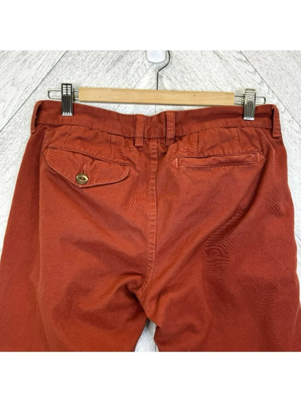 The West Is Dead Chino Pants Mens Size 30x32 Slim Straight Rust 100% Cotton - Picture 5 of 9